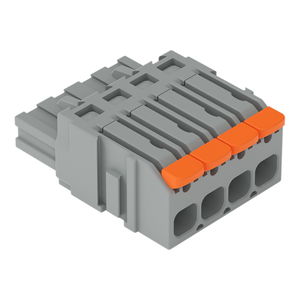 1-Leiter-Federleiste;Hebel;Push-in CAGE CLAMP®;grau