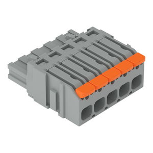 1-Leiter-Federleiste;Hebel;Push-in CAGE CLAMP®;grau