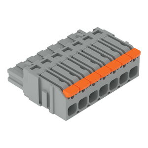 1-Leiter-Federleiste;Hebel;Push-in CAGE CLAMP®;grau