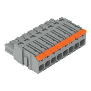1-Leiter-Federleiste;Hebel;Push-in CAGE CLAMP®;grau