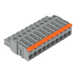 1-Leiter-Federleiste;Hebel;Push-in CAGE CLAMP®;grau