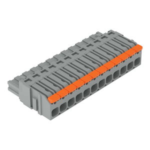 1-Leiter-Federleiste;Hebel;Push-in CAGE CLAMP®;grau