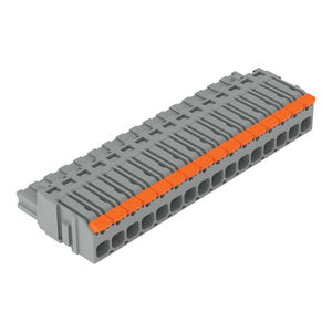 1-Leiter-Federleiste;Hebel;Push-in CAGE CLAMP®;grau