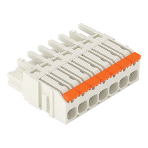 1-Leiter-Federleiste;Hebel;Push-in CAGE CLAMP®;lichtgrau