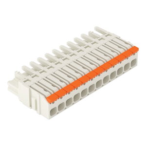 1-Leiter-Federleiste;Hebel;Push-in CAGE CLAMP®;lichtgrau