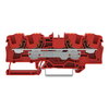 4-Leiter-Durchgangsklemme mit Drücker 6 mm² rot
