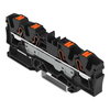 4-Leiter-Durchgangsklemme mit Drücker 6 mm² schwarz
