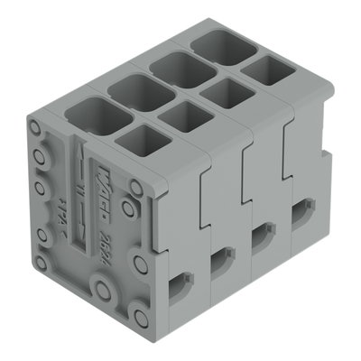Leiterplattenklemme 4 mm² Rastermaß 5 mm grau