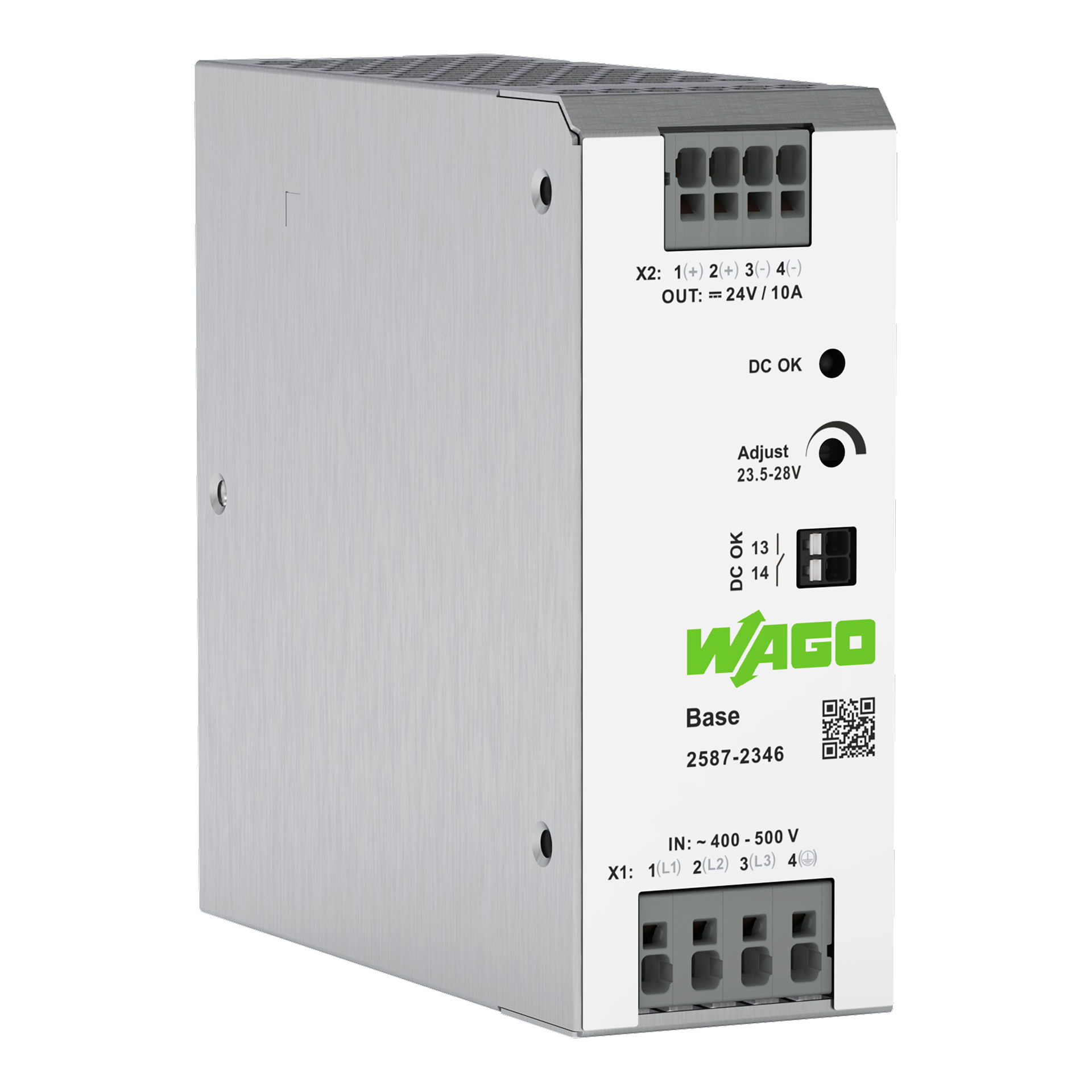 Primär getaktete Stromversorgung, Base, 3-phasig, DC 24 V, 10 A