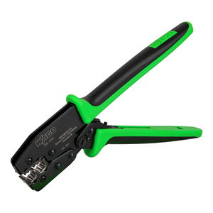 Crimp-Zange 50;für Aderendhülsen mit und ohne Kunststoffkragen;Crimp-Bereich 35 mm² und 50 mm²;grün/schwarz