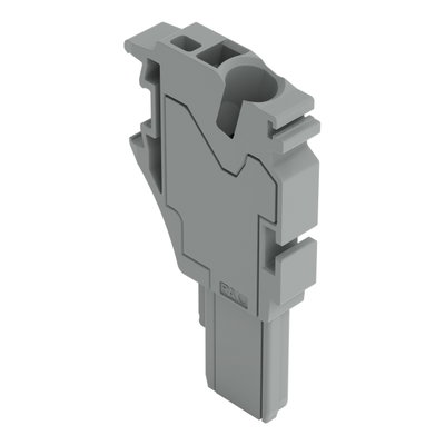 1-Leiter-Federleisten-Anfangsmodul Push-in CAGE CLAMP® 4 mm² grau