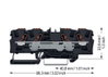 4-Leiter-Durchgangsklemme mit Drücker 6 mm² schwarz