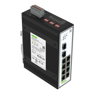 Industrial-Switch 8 Ports 100Base-TX 2 SFP Fast/Gigabit Ethernet Ports
