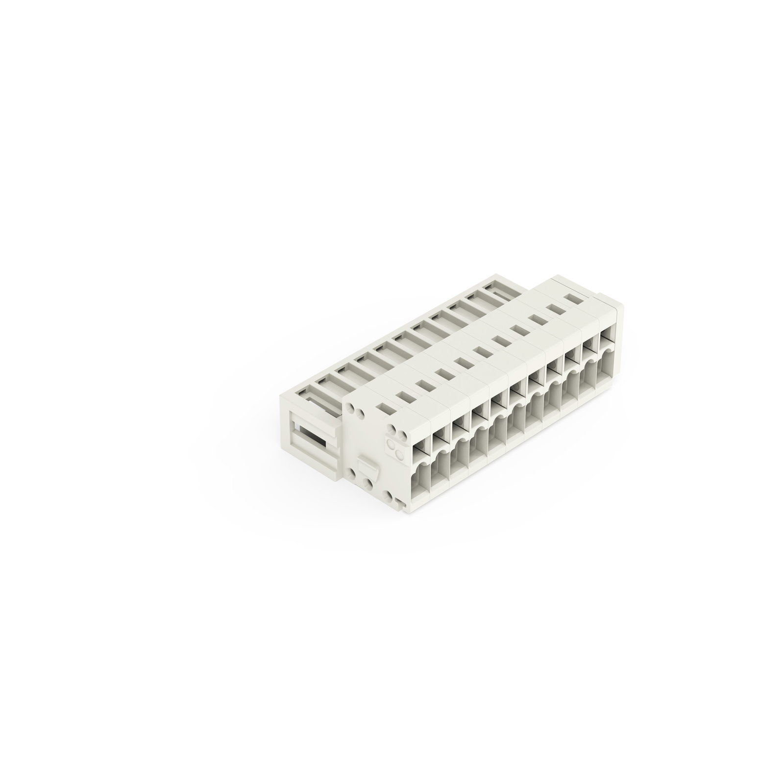 1-Leiter-Stiftleiste,CAGE CLAMP®,1,5 mm²,lichtgrau