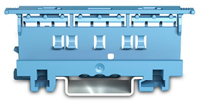 Befestigungsadapter Serie 221 - 4 mm² zur Montage auf TS 35/Schraubmontage blau