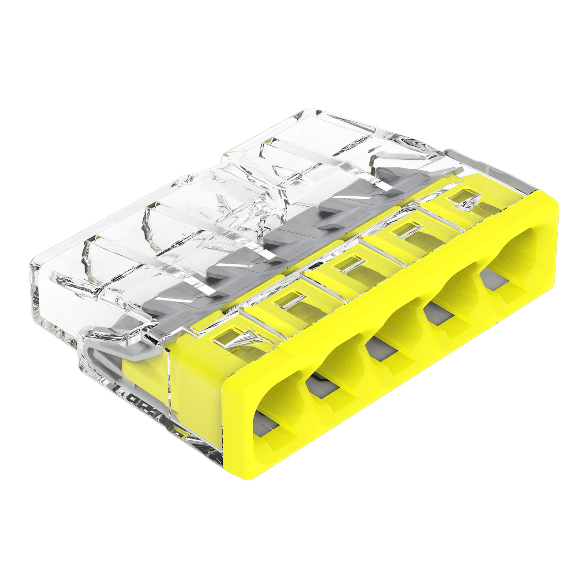 Verbindungsklemme zum Stecken,für eindrähtige Leiter,max. 2,5 mm²,transparent