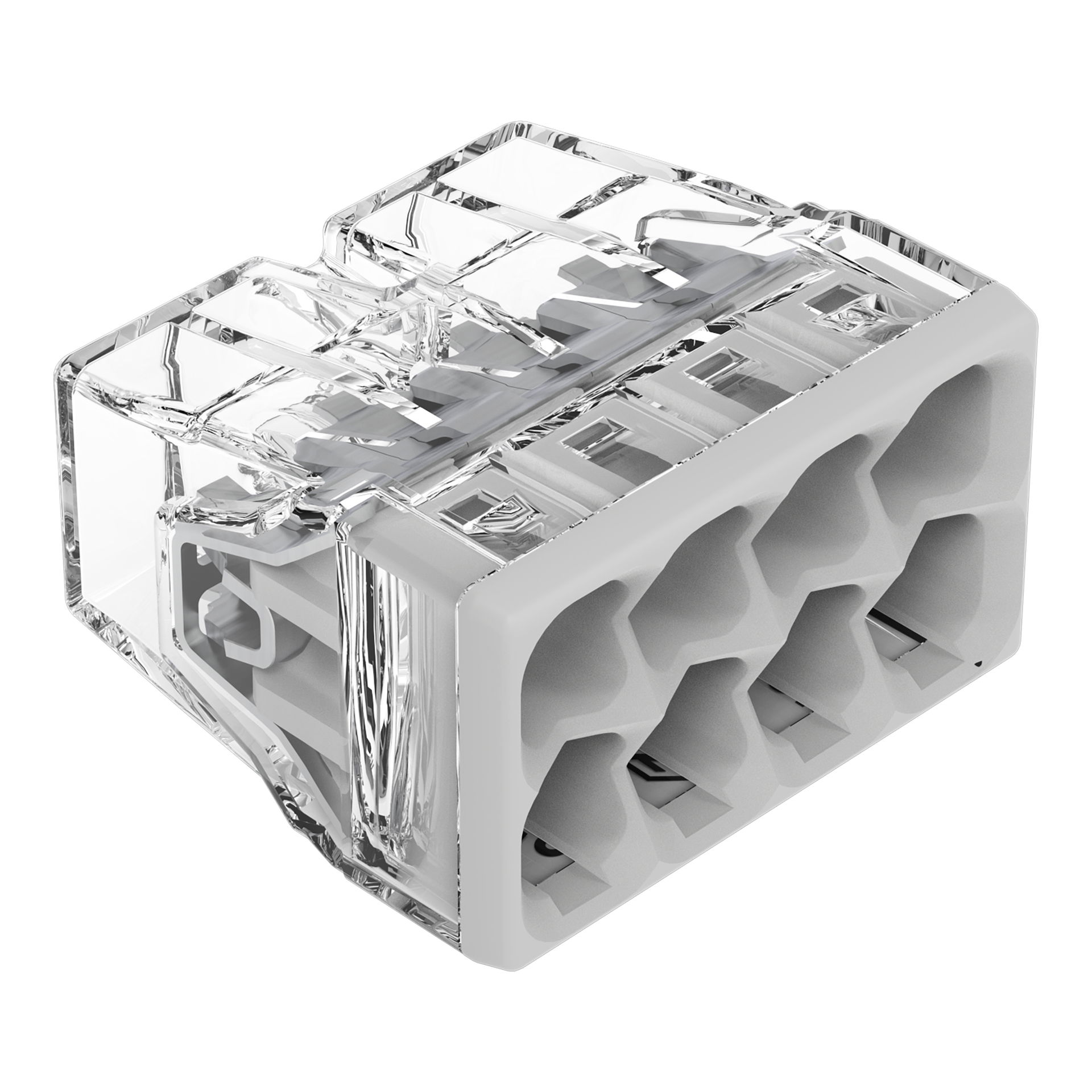 Verbindungsklemme zum Stecken,für eindrähtige Leiter,max. 2,5 mm²,transparent