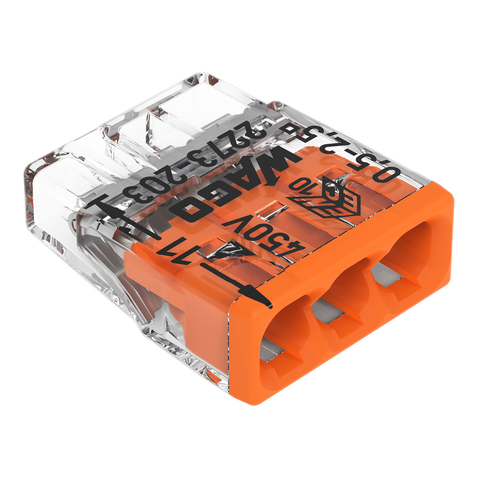Verbindungsklemme zum Stecken,für eindrähtige Leiter,max. 2,5 mm²,transparent – Bild 3 von 7