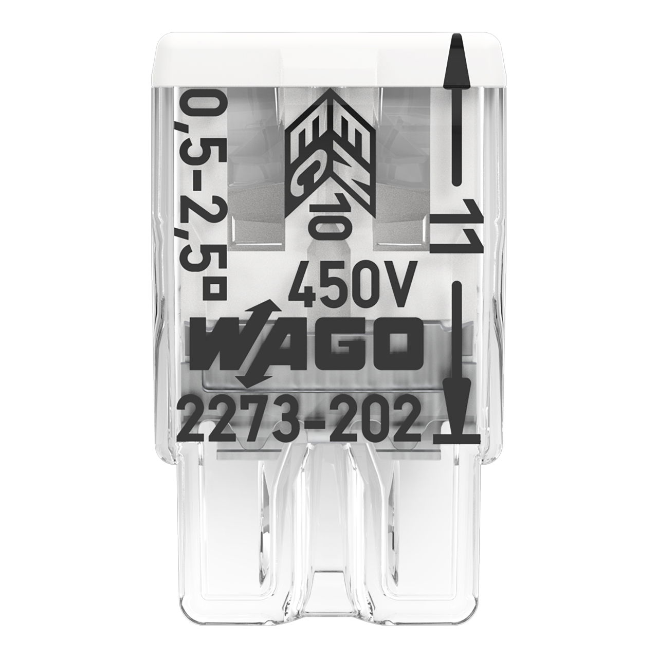 Verbindungsklemme zum Stecken,für eindrähtige Leiter,max. 2,5 mm²,transparent – Bild 2 von 7