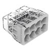 Verbindungsklemme zum Stecken für eindrähtige Leiter max. 2,5 mm² transparent