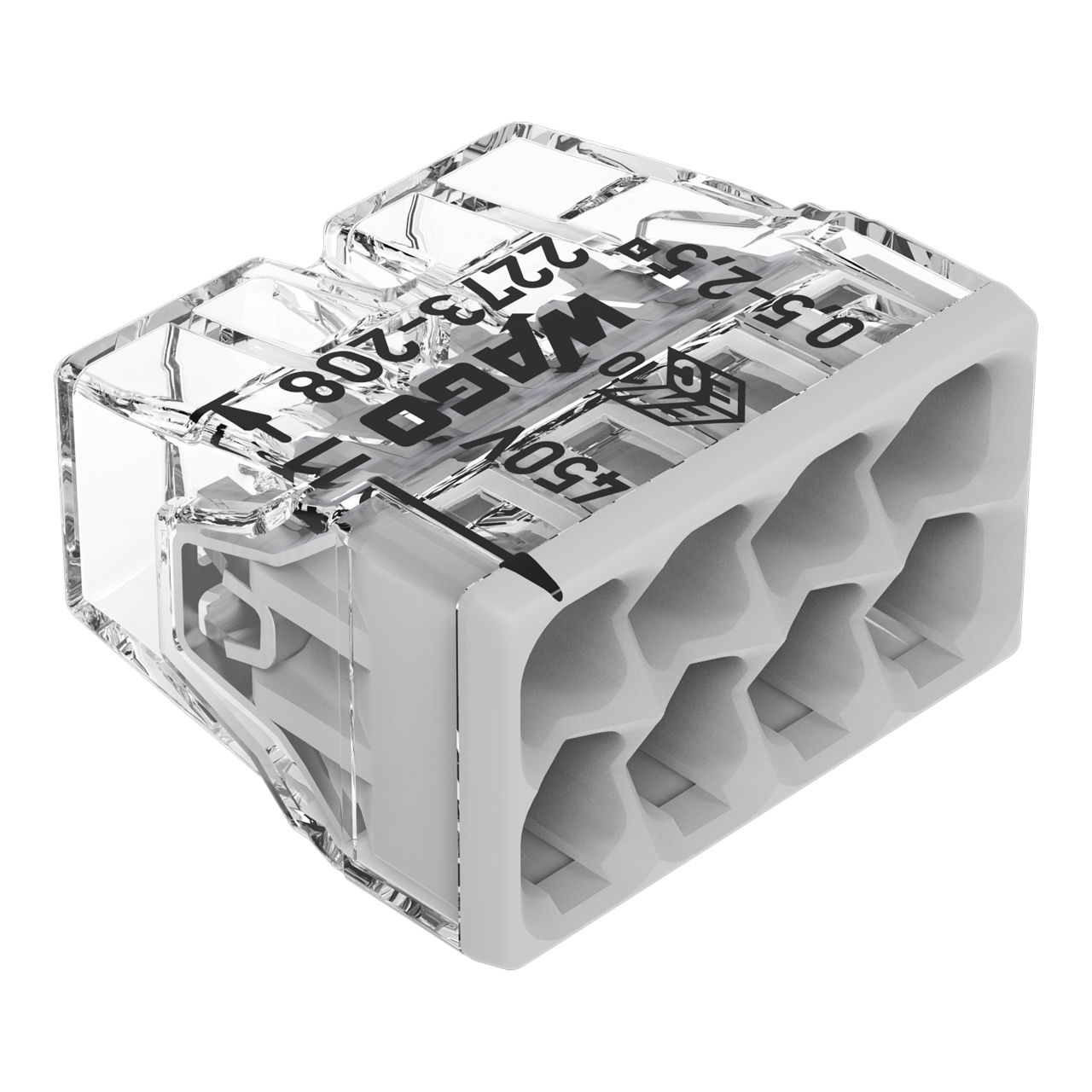 Verbindungsklemme zum Stecken,für eindrähtige Leiter,max. 2,5 mm²,transparent – Bild 3 von 7