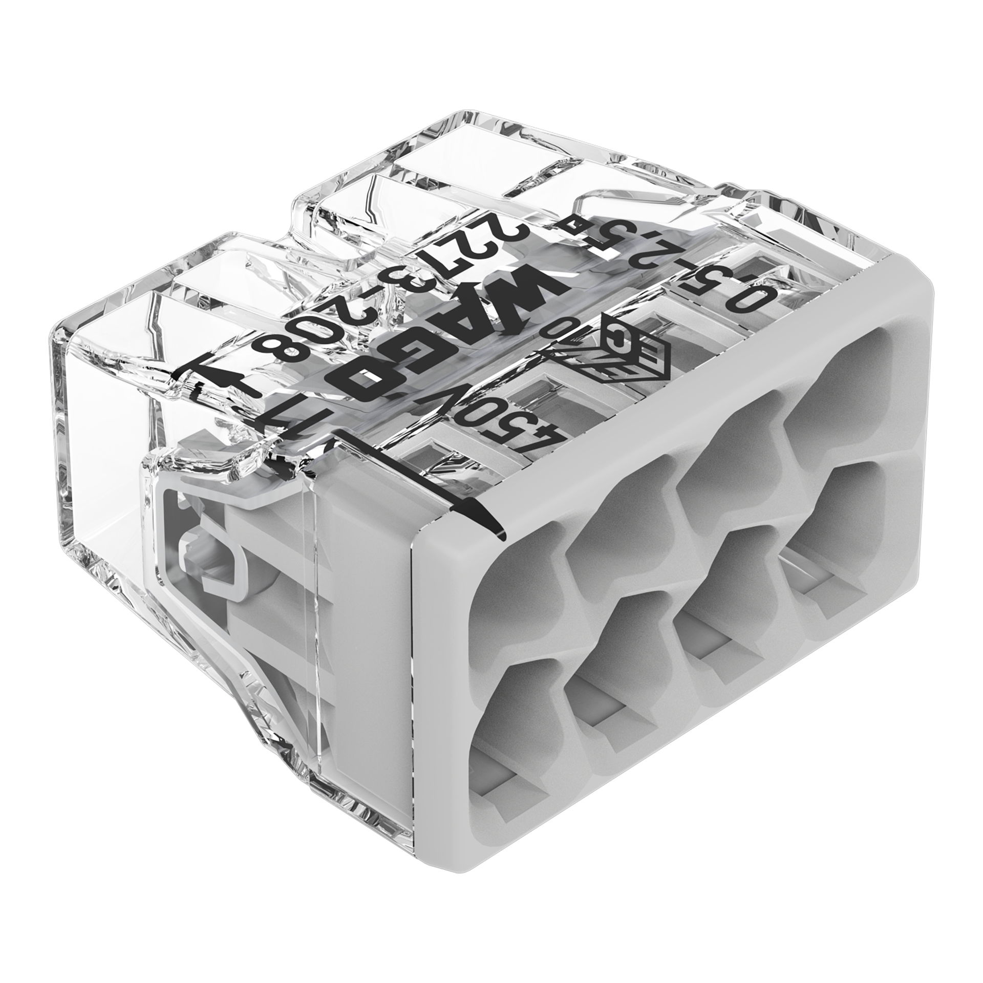 Verbindungsklemme zum Stecken,für eindrähtige Leiter,max. 2,5 mm²,transparent – Bild 3 von 7