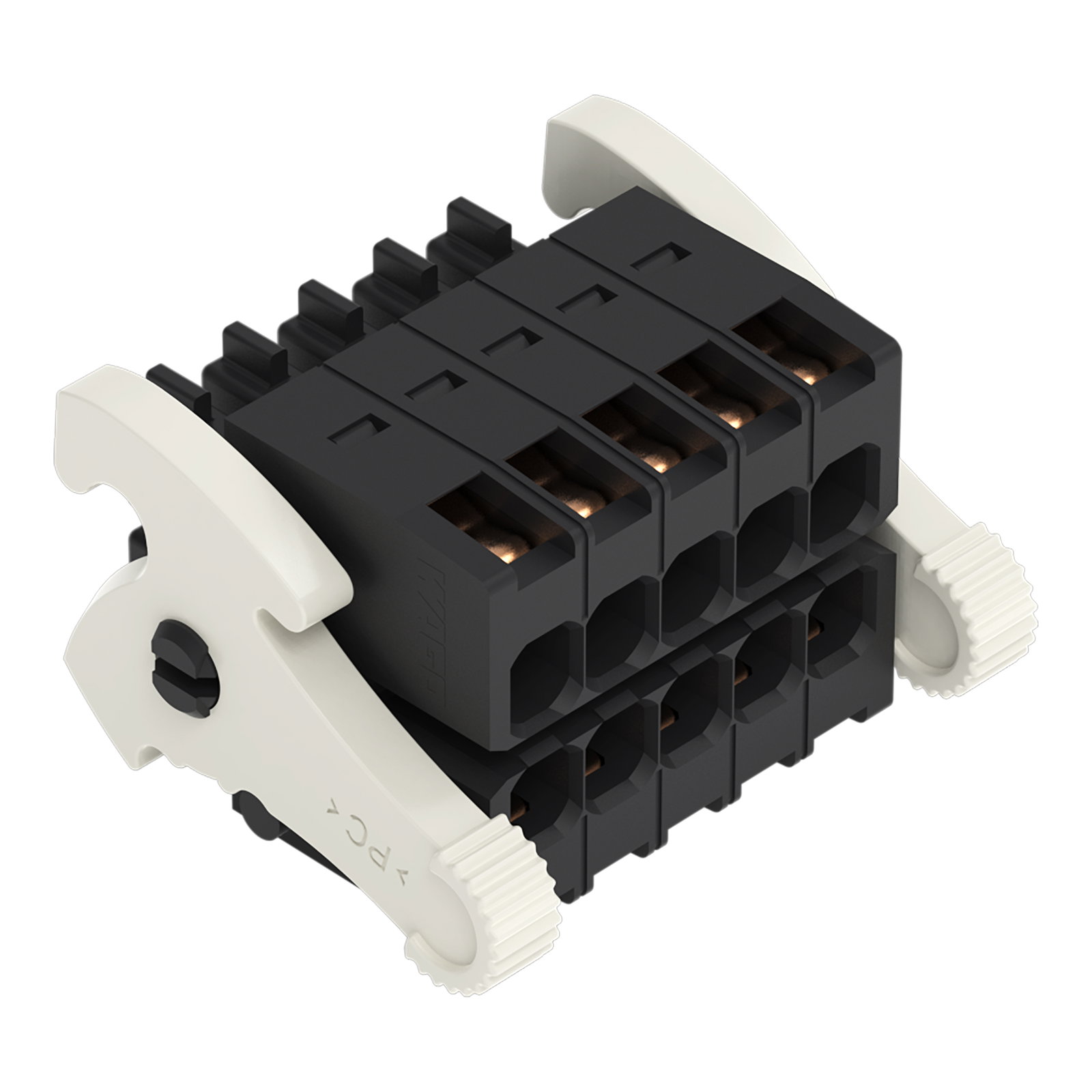1-Leiter-Federleiste- 2-reihig,CAGE CLAMP®,1,5 mm²,schwarz