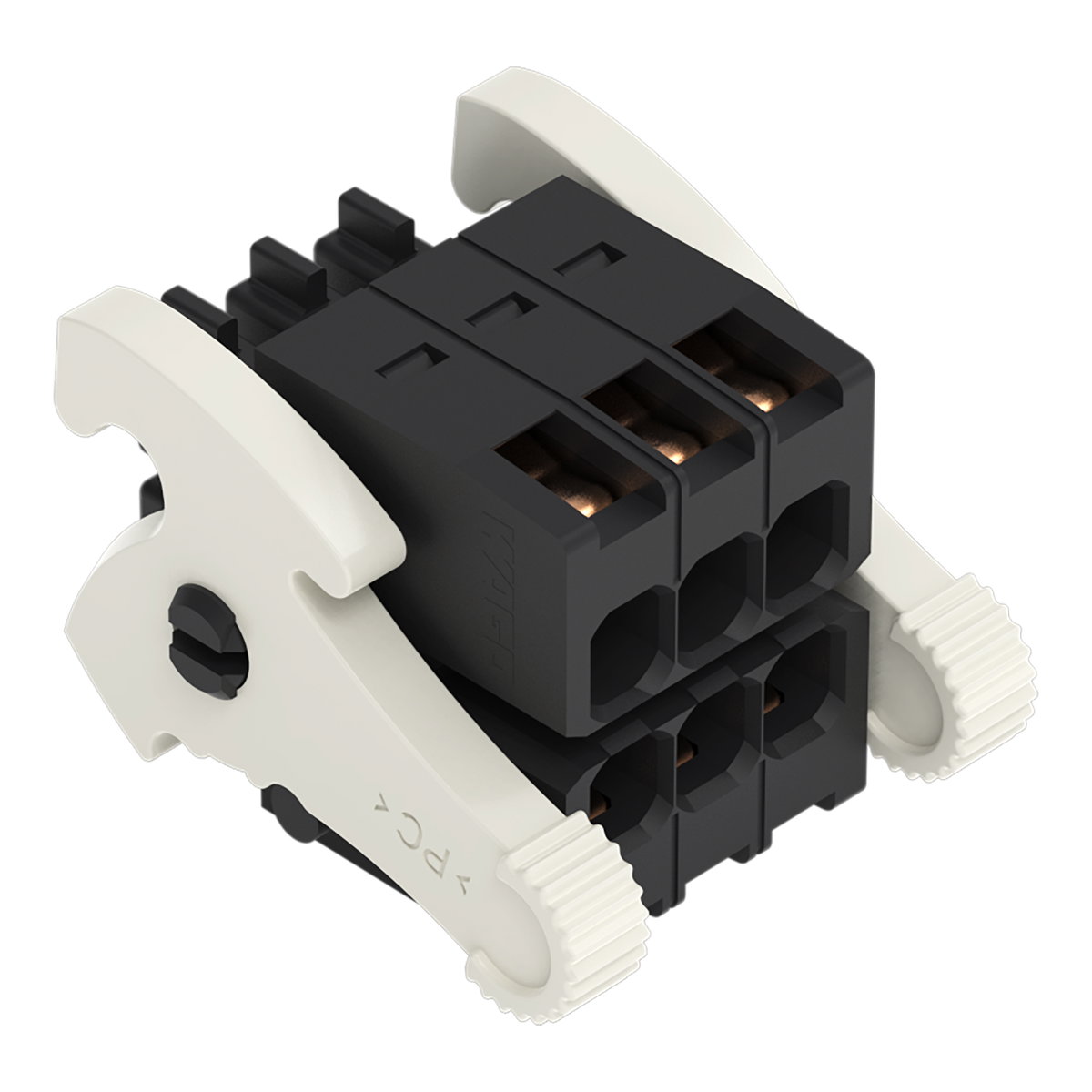 1-Leiter-Federleiste- 2-reihig,CAGE CLAMP®,1,5 mm²,schwarz