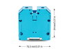2-Leiter-Durchgangsklemme 70 mm² mit Schraubanschluss blau