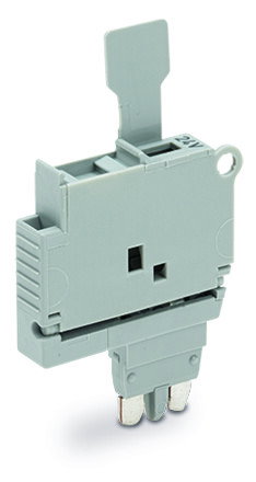 Sicherungsstecker mit Lasche für G-Sicherungseinsatz 5 x 20 mm grau