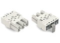 Stecker,mit PE-Direktkontakt,3-polig,weiß