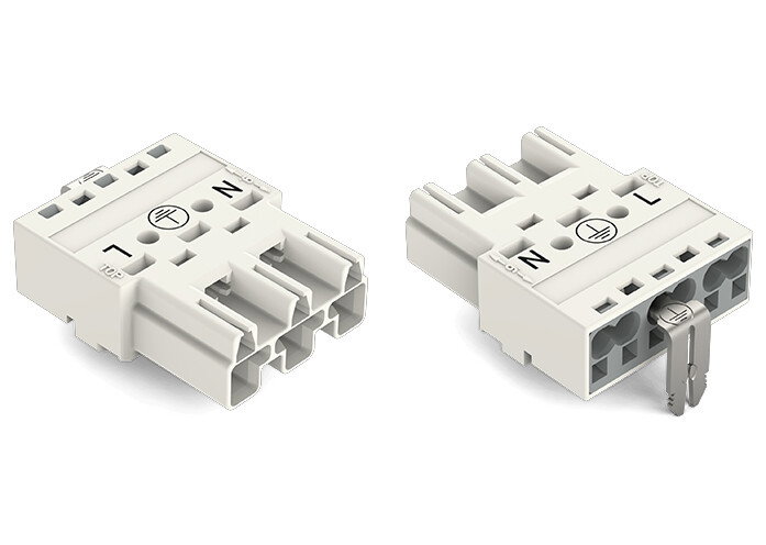 Stecker,mit PE-Direktkontakt,3-polig,weiß – Bild 3 von 5