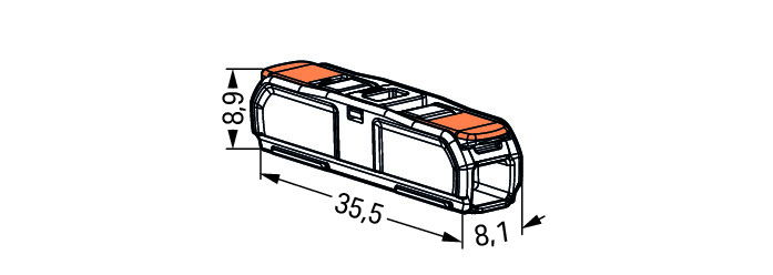 Durchgangsverbinder mit Hebeln,für alle Leiterarten,max. 4 mm²,transparent – Bild 5 von 5