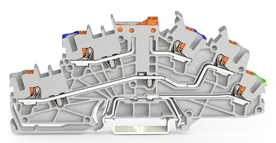 Installationsetagenklemme mit Drücker 2,5 mm² grau