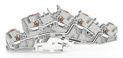 Installationsetagenklemme mit Drücker 4 mm² grau