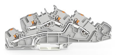 Installationsetagenklemme mit Drücker 4 mm² grau