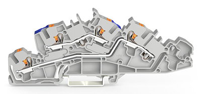 Installationsetagenklemme mit Drücker 4 mm² grau