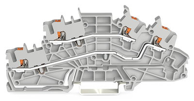 Installationsetagenklemme mit Drücker 2,5 mm² grau