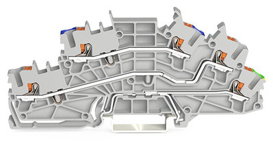 Installationsetagenklemme mit Drücker 2,5 mm² grau