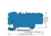 Verteilerklemme mit Betätigungsöffnung 1 x 6 mm² / 6 x 1,5 mm² blau