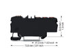 Verteilerklemme mit Drücker 1 x 6 mm² / 6 x 1,5 mm² schwarz