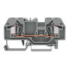 2-Leiter-Durchgangsklemme 6 mm² mittige Beschriftung grau