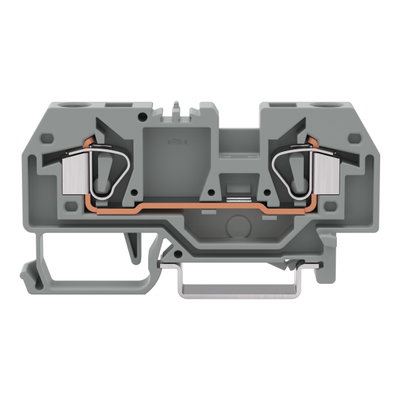 2-Leiter-Durchgangsklemme 6 mm² mittige Beschriftung grau