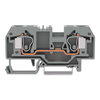 2-Leiter-Durchgangsklemme 10 mm² mittige Beschriftung grau