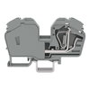 2-Leiter-Durchgangsklemme 35 mm² mit integrierter Abschlussplatte grau
