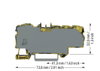 Verteilerklemme mit Betätigungsöffnung 1 x 6 mm² / 6 x 1,5 mm² dunkelgrau-gelb
