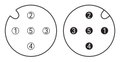 Sensor-/Aktorleitung,M12A-Buchse, winklig,M12A-Stecker, axial