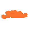Abschluss- und Zwischenplatte 1 mm dick orange