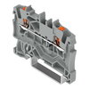 2-Leiter-Durchgangsklemme mit Drücker 1,5 mm² grau