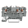 3-Leiter-Durchgangsklemme mit Drücker 1,5 mm² grau